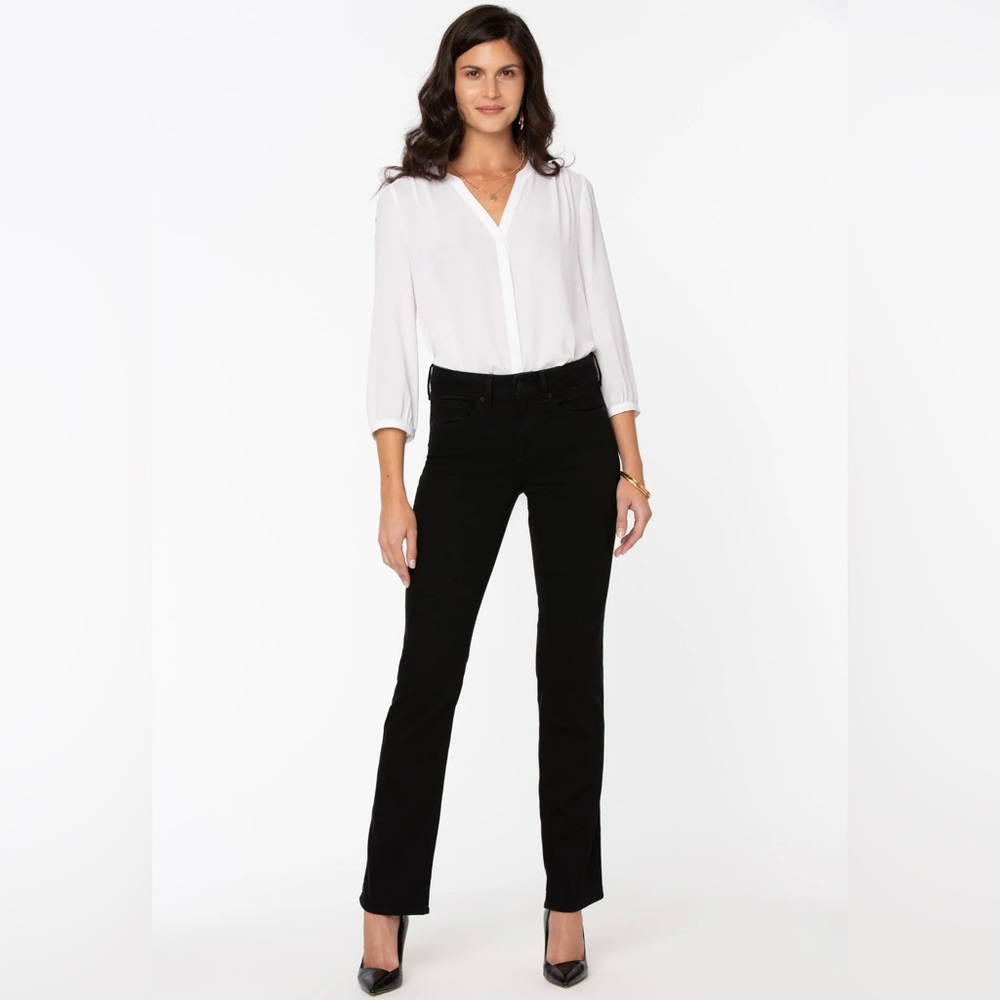 NYDJ Marilyn Straight Jeans - Black